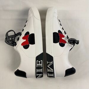 Ground Up Women's White Minnie Mouse Low-Top Court‎ Sneakers Shoes Disney Size 9